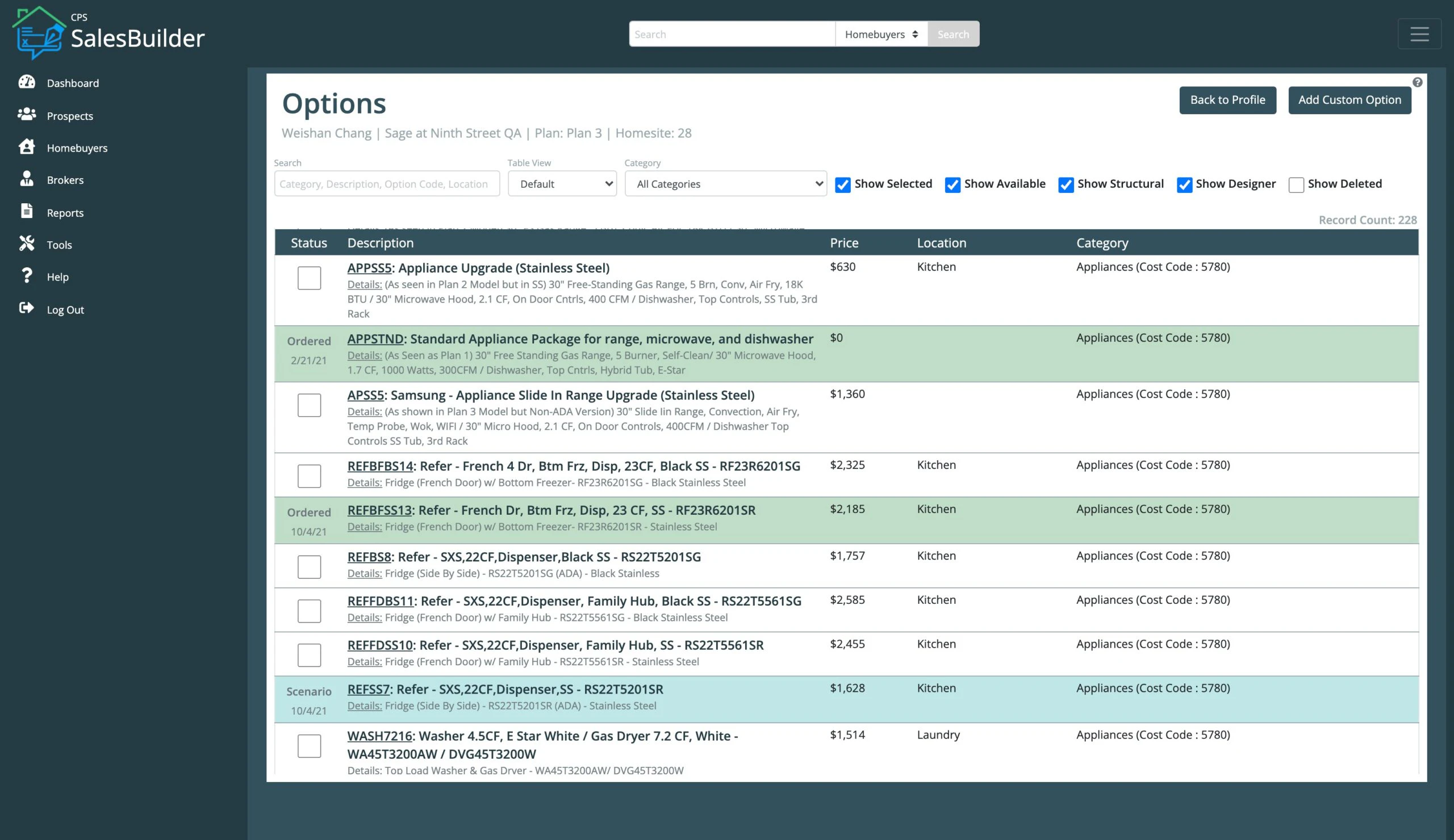 screenshot of SalesBuilder CRM